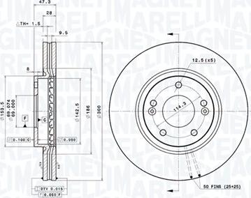 Magneti Marelli 360406115301 - Kočioni disk www.molydon.hr