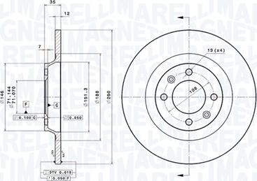 Magneti Marelli 360406116201 - Kočioni disk www.molydon.hr