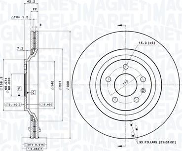 Magneti Marelli 360406116701 - Kočioni disk www.molydon.hr