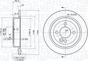 Magneti Marelli 360406110901 - Kočioni disk www.molydon.hr