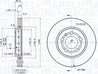 Magneti Marelli 360406111401 - Kočioni disk www.molydon.hr