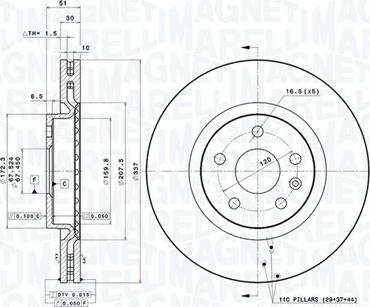 Magneti Marelli 360406111101 - Kočioni disk www.molydon.hr