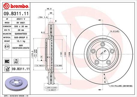 Magneti Marelli 360406111301 - Kočioni disk www.molydon.hr