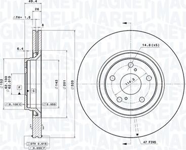 Magneti Marelli 360406111701 - Kočioni disk www.molydon.hr