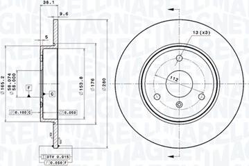 Magneti Marelli 360406118801 - Kočioni disk www.molydon.hr