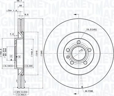 Magneti Marelli 360406113501 - Kočioni disk www.molydon.hr