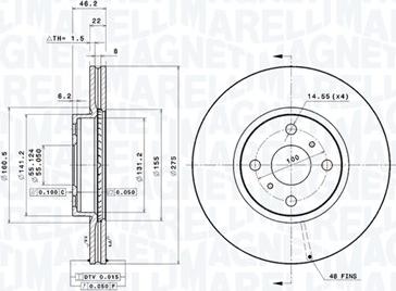 Magneti Marelli 360406112301 - Kočioni disk www.molydon.hr