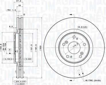 Magneti Marelli 360406117801 - Kočioni disk www.molydon.hr