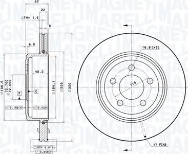 Magneti Marelli 360406189801 - Kočioni disk www.molydon.hr