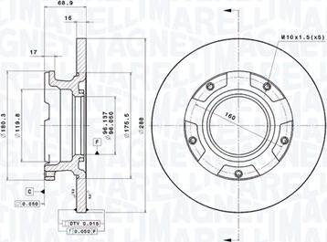 Magneti Marelli 360406184400 - Kočioni disk www.molydon.hr