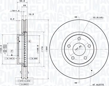 Magneti Marelli 360406184801 - Kočioni disk www.molydon.hr