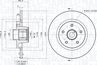 Magneti Marelli 360406184700 - Kočioni disk www.molydon.hr