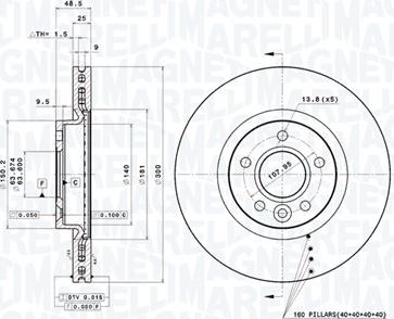 Magneti Marelli 360406185901 - Kočioni disk www.molydon.hr