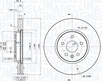 Magneti Marelli 360406185601 - Kočioni disk www.molydon.hr