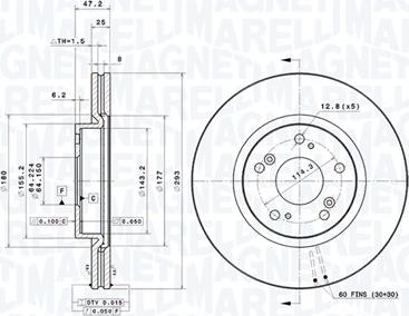 Magneti Marelli 360406185301 - Kočioni disk www.molydon.hr