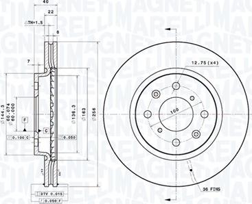 Magneti Marelli 360406185701 - Kočioni disk www.molydon.hr