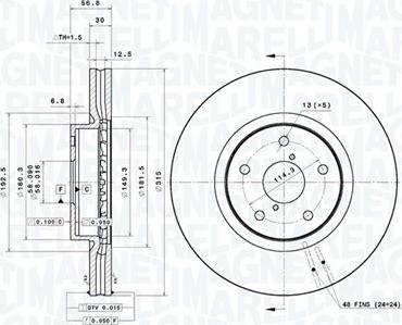 Magneti Marelli 360406186401 - Kočioni disk www.molydon.hr