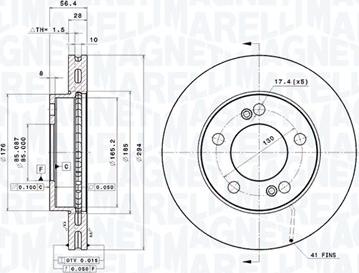 Magneti Marelli 360406186501 - Kočioni disk www.molydon.hr