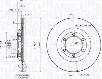 Magneti Marelli 360406186600 - Kočioni disk www.molydon.hr