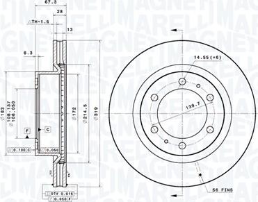 Magneti Marelli 360406186001 - Kočioni disk www.molydon.hr