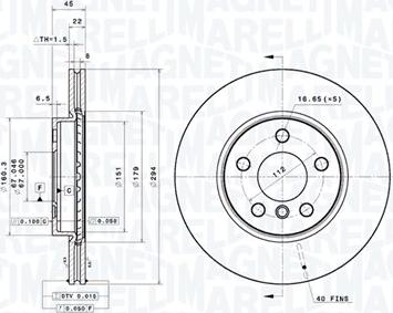 Magneti Marelli 360406180801 - Kočioni disk www.molydon.hr