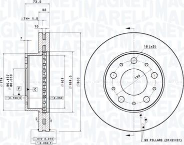 Magneti Marelli 360406180301 - Kočioni disk www.molydon.hr