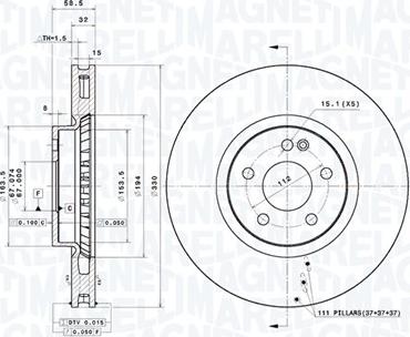 Magneti Marelli 360406181601 - Kočioni disk www.molydon.hr