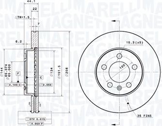 Magneti Marelli 360406181101 - Kočioni disk www.molydon.hr