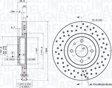 Magneti Marelli 360406181301 - Kočioni disk www.molydon.hr