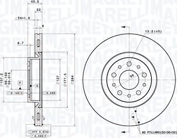 Magneti Marelli 360406181701 - Kočioni disk www.molydon.hr