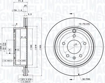 Magneti Marelli 360406188900 - Kočioni disk www.molydon.hr