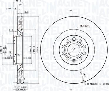 Magneti Marelli 360406188601 - Kočioni disk www.molydon.hr