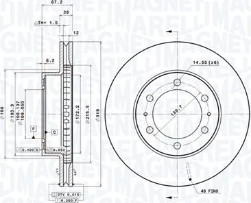 Magneti Marelli 360406188801 - Kočioni disk www.molydon.hr