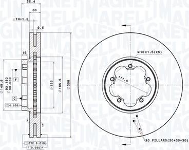 Magneti Marelli 360406183500 - Kočioni disk www.molydon.hr