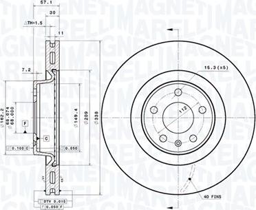 Magneti Marelli 360406183601 - Kočioni disk www.molydon.hr