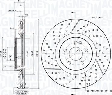 Magneti Marelli 360406183301 - Kočioni disk www.molydon.hr