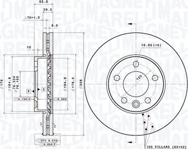 Magneti Marelli 360406183701 - Kočioni disk www.molydon.hr