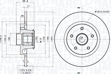 Magneti Marelli 360406182400 - Kočioni disk www.molydon.hr