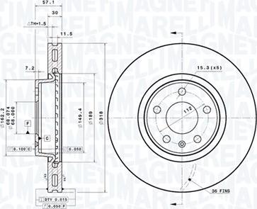 Magneti Marelli 360406182001 - Kočioni disk www.molydon.hr