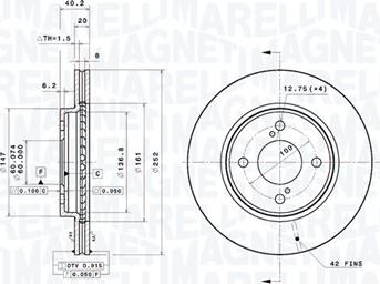 Magneti Marelli 360406187901 - Kočioni disk www.molydon.hr