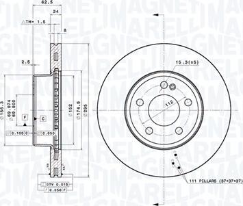 Magneti Marelli 360406187804 - Kočioni disk www.molydon.hr