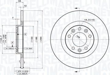 Magneti Marelli 360406139101 - Kočioni disk www.molydon.hr