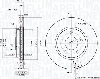 Magneti Marelli 360406132301 - Kočioni disk www.molydon.hr