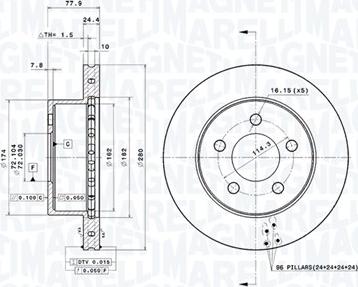 Magneti Marelli 360406124301 - Kočioni disk www.molydon.hr