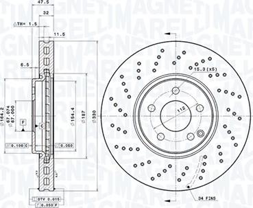 Magneti Marelli 360406125901 - Kočioni disk www.molydon.hr