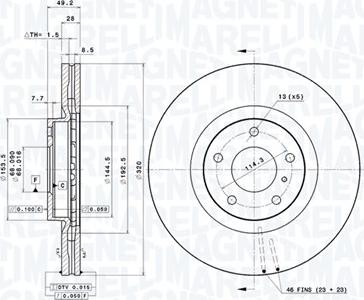 Magneti Marelli 360406125701 - Kočioni disk www.molydon.hr