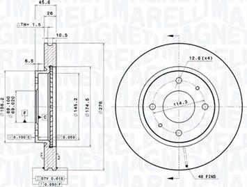 Magneti Marelli 360406126301 - Kočioni disk www.molydon.hr