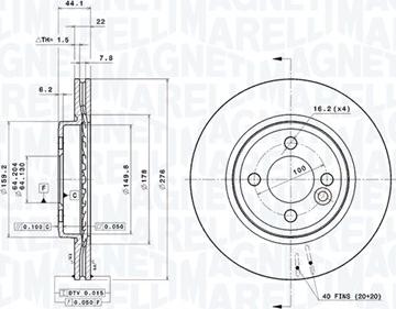 Magneti Marelli 360406120301 - Kočioni disk www.molydon.hr