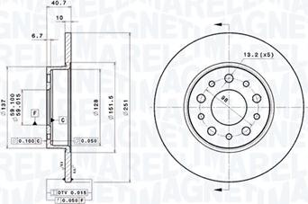 Magneti Marelli 360406121301 - Kočioni disk www.molydon.hr