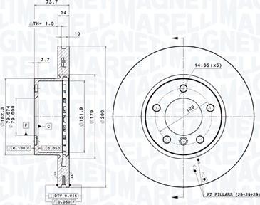 Magneti Marelli 360406128201 - Kočioni disk www.molydon.hr